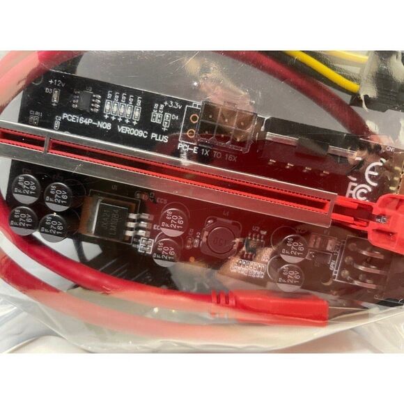 Riser PCI E 16x PCIE 009S Plus VER009C 6 LED lights Video Card Extension Mining - Picture 4 of 6